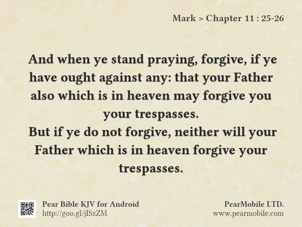 Mark, Chapter 11:25-26